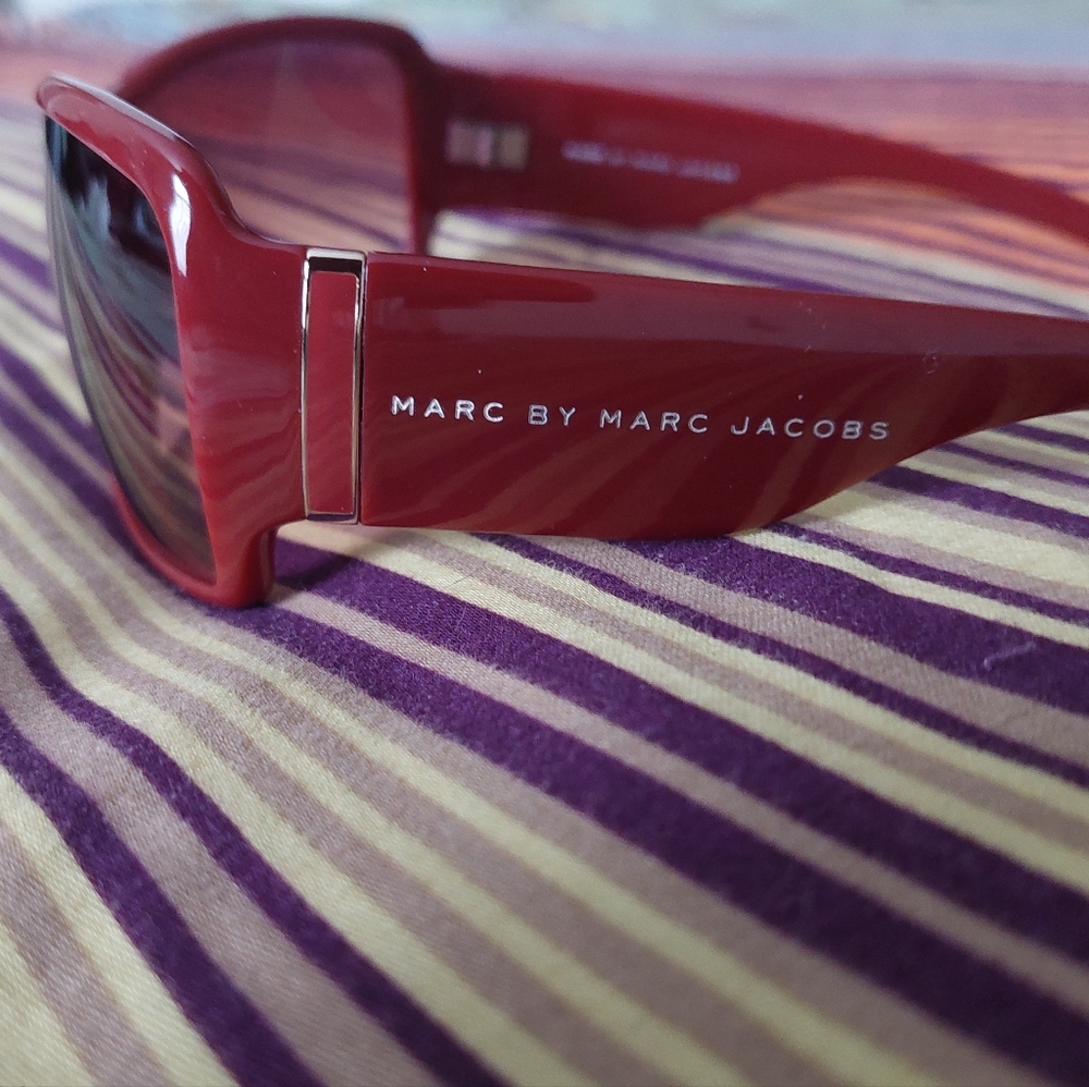 Marc By Marc Jacobs Red Sunglasses with Thick Frames